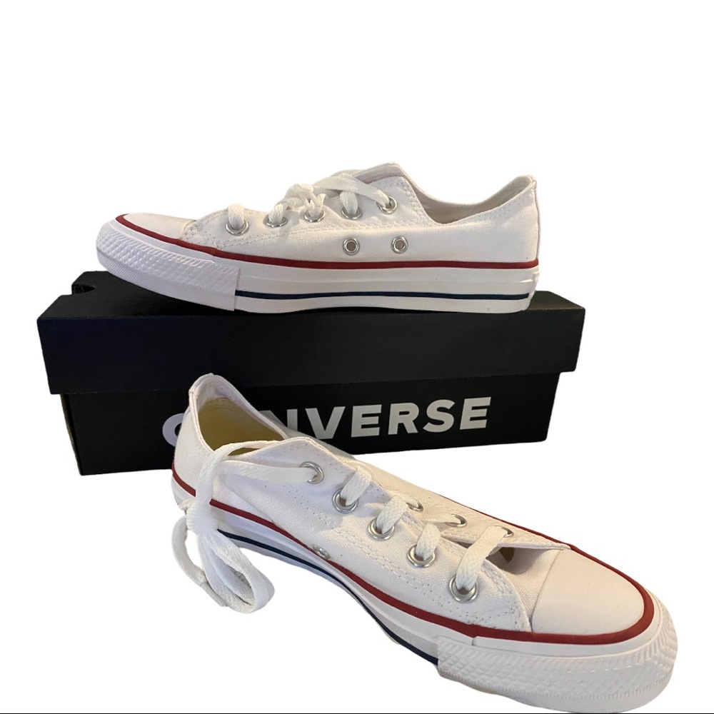 NWB White low tide Converse size 6